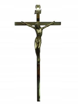 Krzyż wiszący tradycyjny mosiądz... - 55768