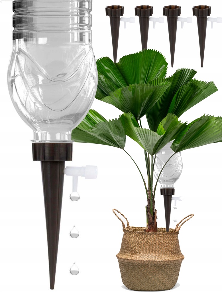 NAWADNIACZ DOZOWNIK WODY NA BUTELKĘ DO DONICZEK KWIATÓW ROŚLIN DRZEW 4 SZT