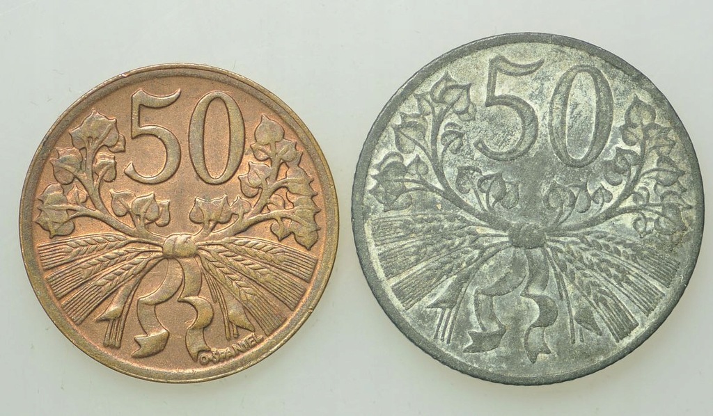 Czechosłowacja + Morawy - 50 halerzy 1941/1947