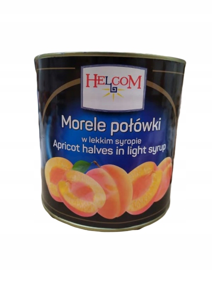 MORELE POŁÓWKI W LEKKIM SYROPIE 2,65L