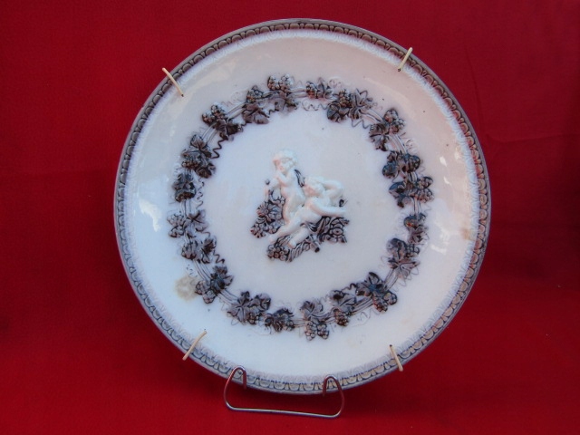 MULLBAR GEFLE ANIOŁY UROCZY TALERZ WYSTAWOWY DEKORACYJNY PÓŁMISEK ANIOŁKI