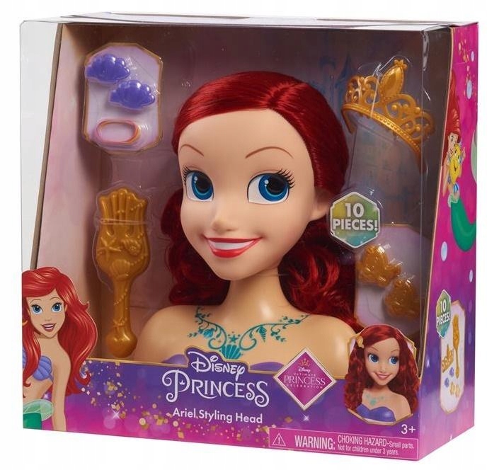 DISNEY PRINCESS GŁOWA DO STYLIZACJI ARIEL JAKOŚĆ