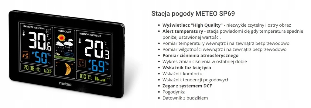 Купить Метеостанция METEO SP69 DCF 3 датчика MAX SET: отзывы, фото, характеристики в интерне-магазине Aredi.ru