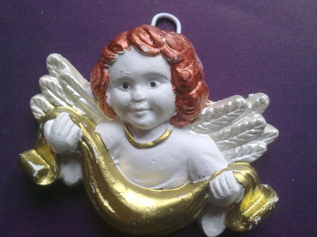 Aniołek nr 8 wykonany z gipsu ceramicznego !HIT!