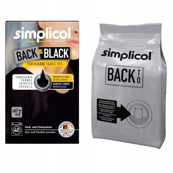 Simplicol, Back to Black farba do tkanin - intensy