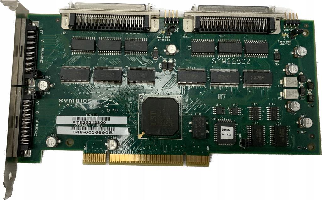 DUAL HVD DIFFERENTIAL ULTRA/WIDE SCSI CARD SYMBIOS SYM22802 LSI22802