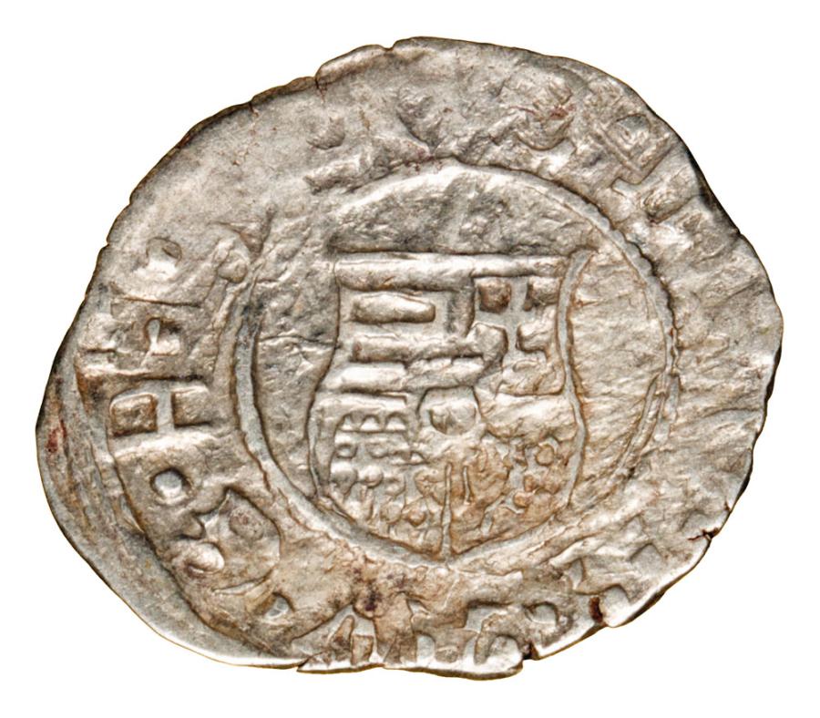 Denar 1598 Rudolf II Habsburg Węgry Kremnica