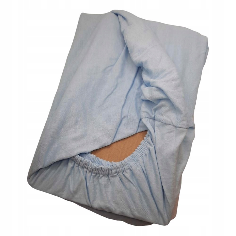 Prześcieradło z gumką bawełna 70x140cm niebieskie