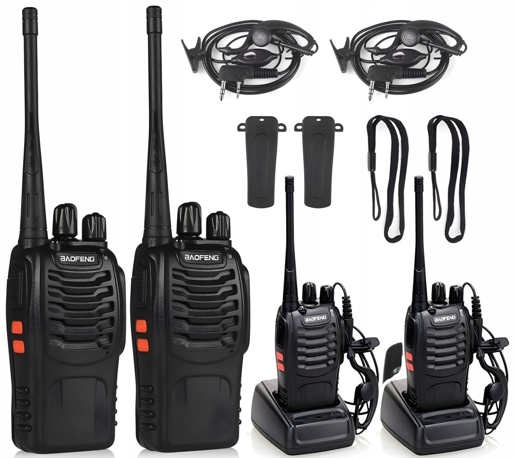 2x WALKIE TALKIE KRÓTKOFALÓWKA PMR BAOFENG BF-888S ZESTAW PMR