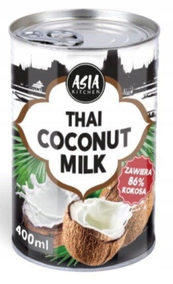 Tajskie mleko kokosowe 400 ml Asia Kitchen 86%