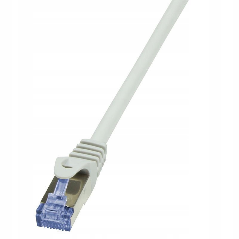 Patchcord LogiLink CQ3012S Cat.6A S/FTP 0,25m szar