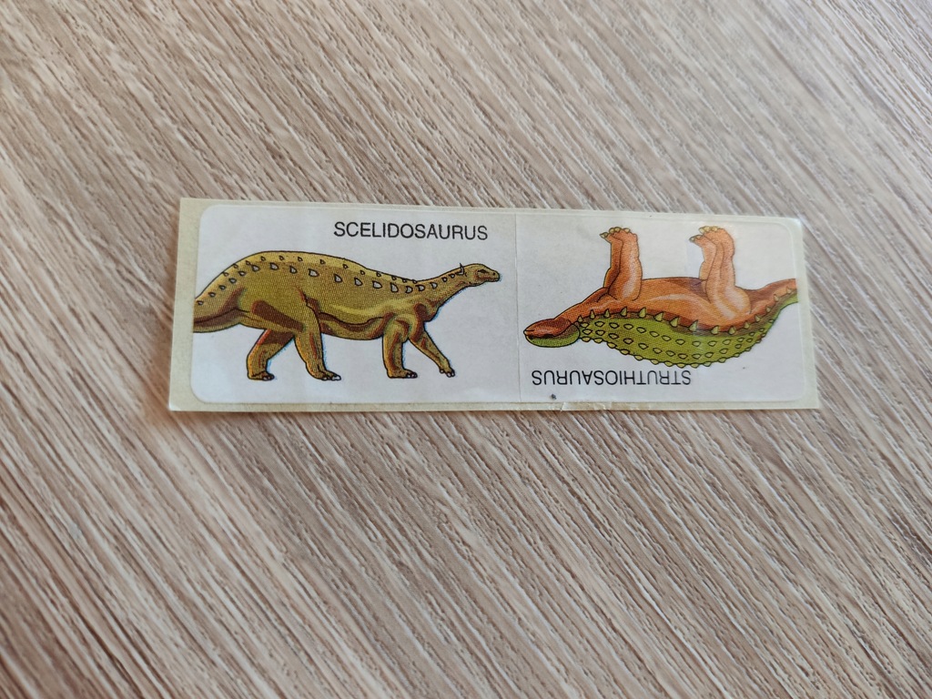 Naklejka z gumy Dinozaury, Polska, Lata 90 - 12586870242 - oficjalne ...