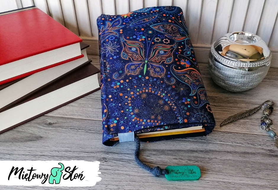 Otulacz / etui na książkę ~ motyle etno