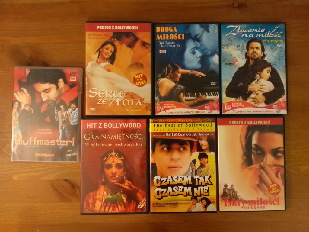 zestaw filmów z Bollywood siedem tytułów