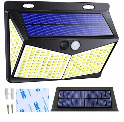 LAMPA SOLARNA Z CZUJNIKIEM RUCHU ZMIERZCHU 212 64W