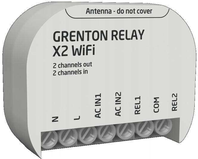 Moduł wyjść przekaźnikowych Grenton Relay X2 WiFi