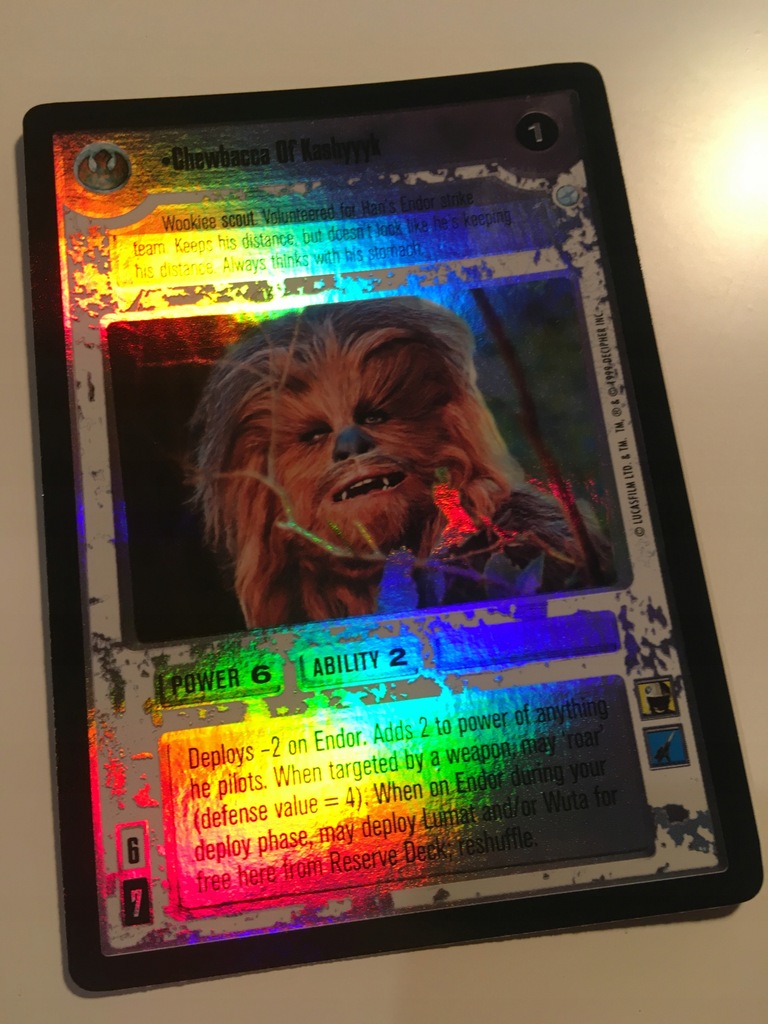 SW CCG ENDOR chewbacca of kashyyyyk FOIL (EX/NM)