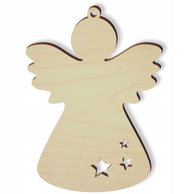 dekoracja choinkowa ANIOŁEK EWA decoupage x10