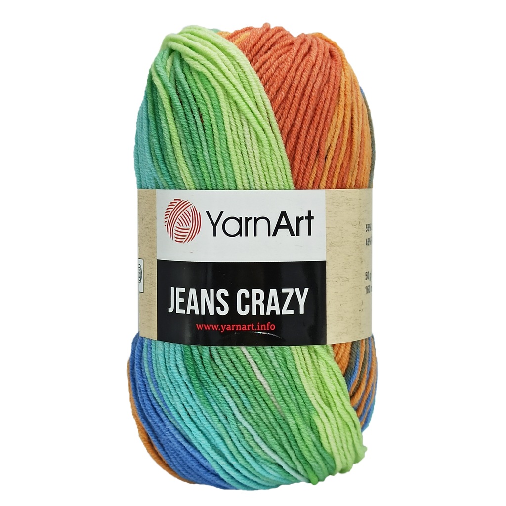 Włóczka YarnArt JEANS CRAZY bawełna OMBRE 8209