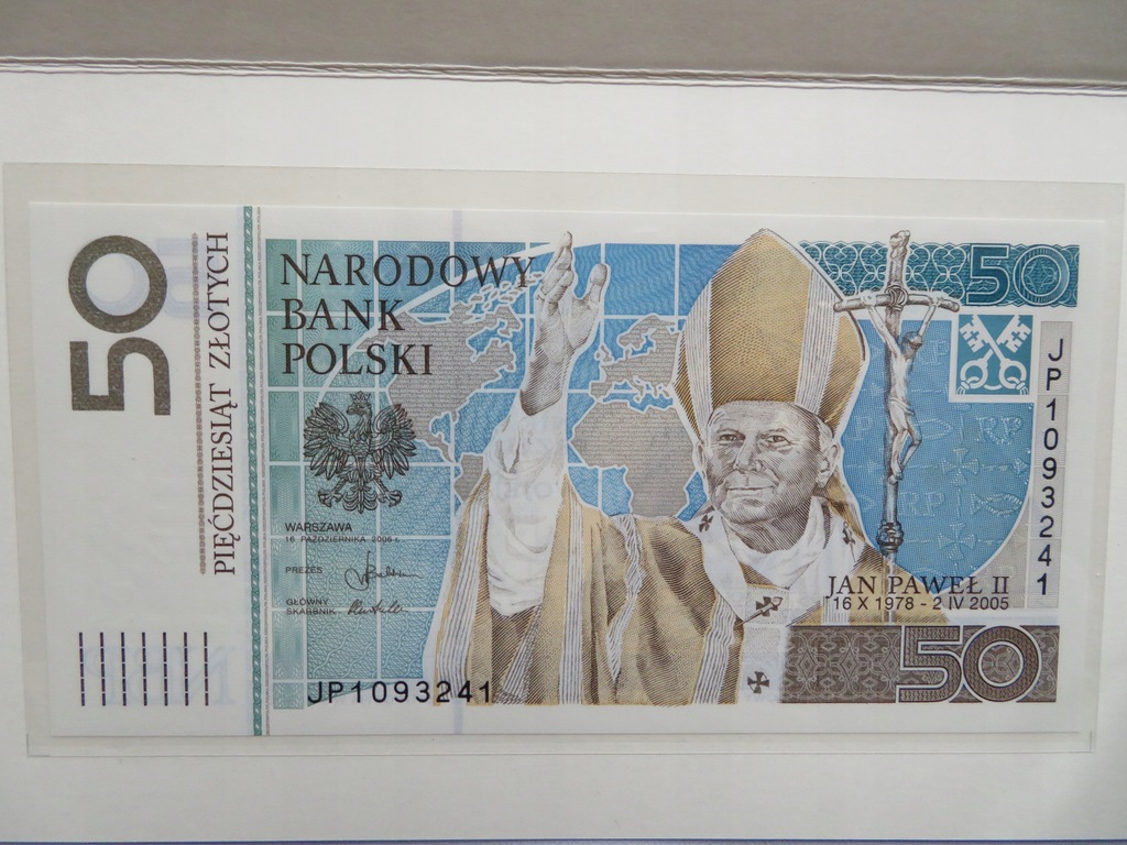 banknot - 50 zł. 2006, Jan Paweł II