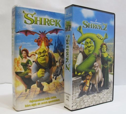 Shrek Shrek 2 VHS kasety filmy zestaw