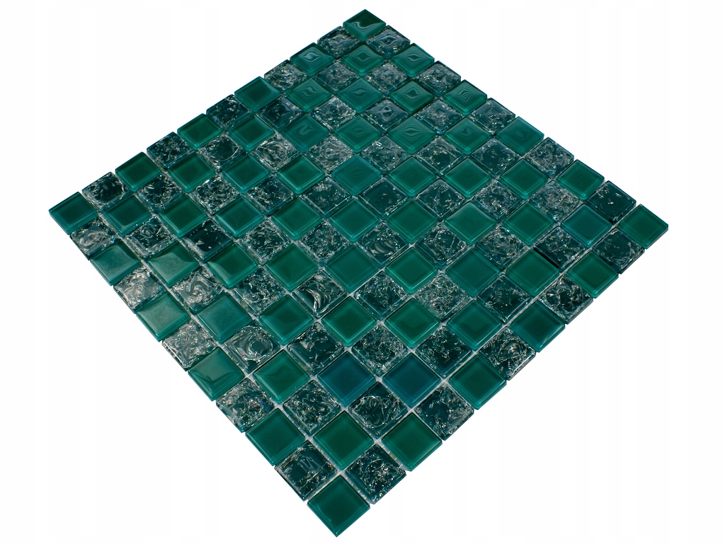 Mozaika szklana butelkowa zieleń MIX ICE GREEN