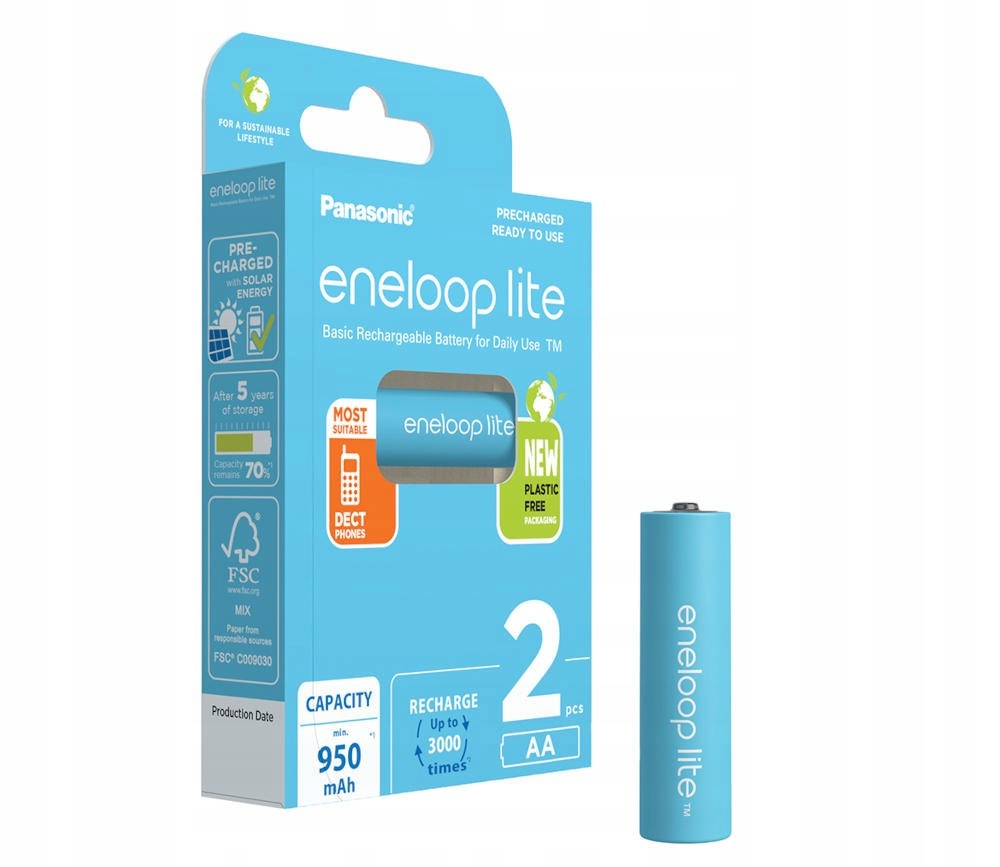 PANASONIC ENELOOP LITE AA 950mAh 2 szt