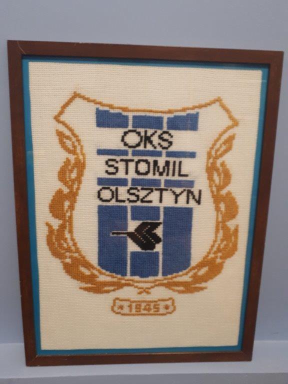 Haftowany herb Stomil Olsztyn