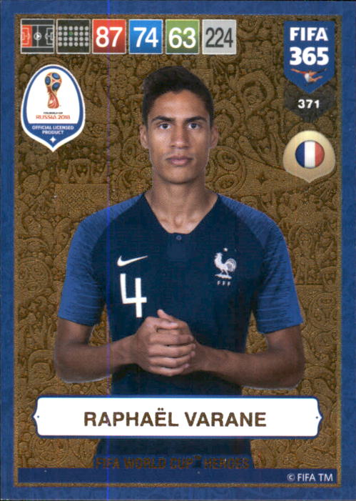 FIFA 365 2019 PANINI HEROES Varane 371