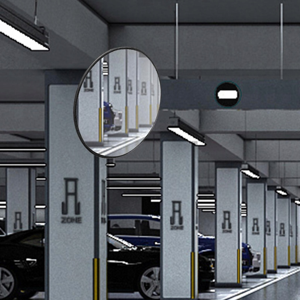 Convex Mirror Garage Traffic Supermarket Blind Spot 60cm indoor Black