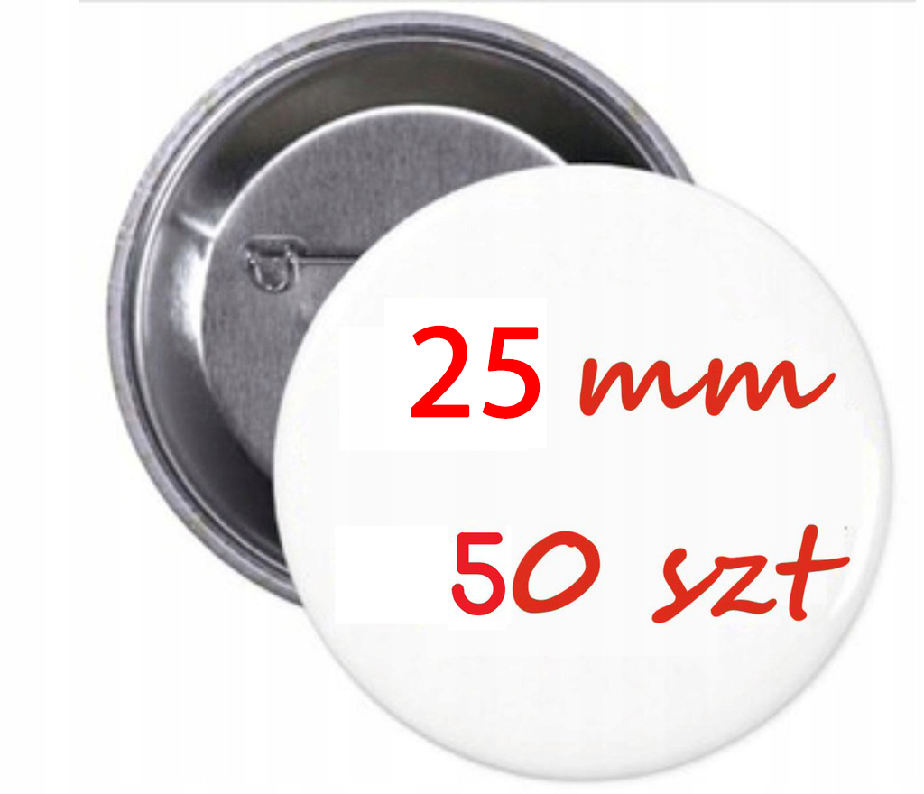 FOTO BUTTON znaczek pins 25mm pakiet 50 szt