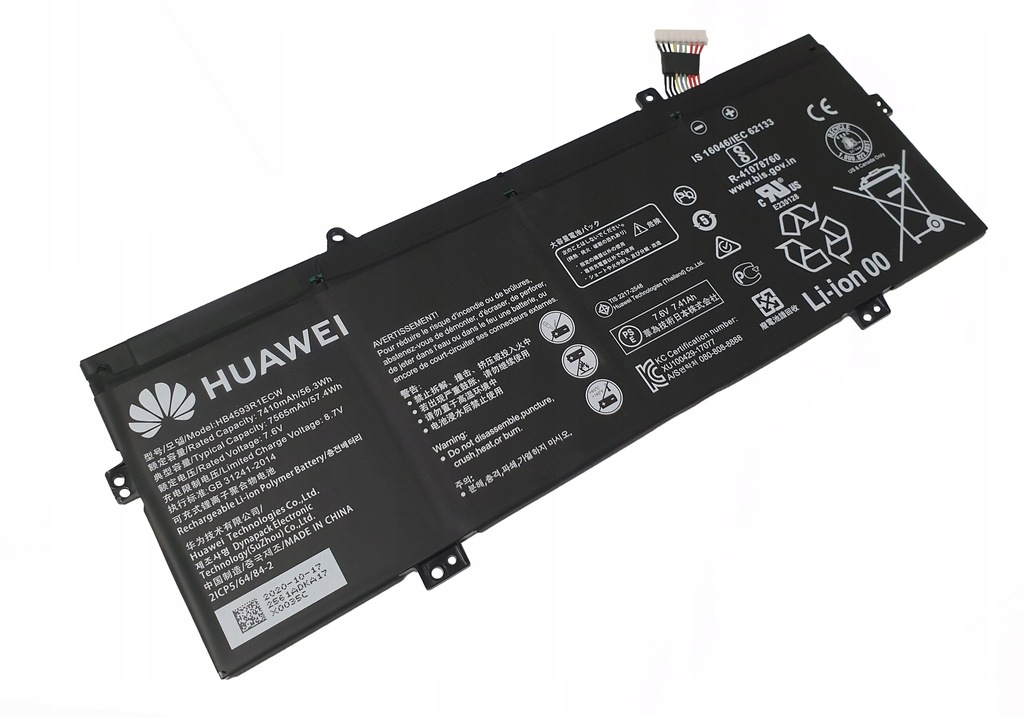 Civhomy HB4593R1ECW Replacement Battery Compatible With Huawei Matebook 14" KPL-W00 MateBook X PRO MACH-W29C Grade A Matebook X Pro KLV/MACH-W19 VLT-W60/50 7.6V 7410mAh