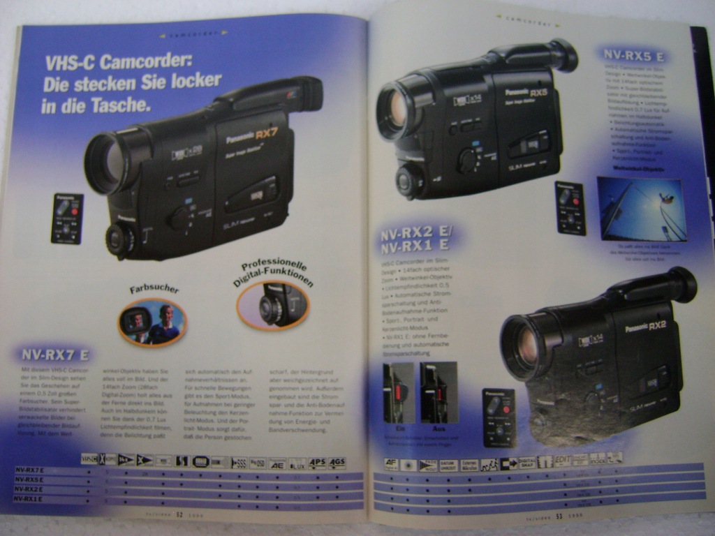KATALOG PROSPEKT PANASONIC TV VIDEO 1996 (D) 8405001164