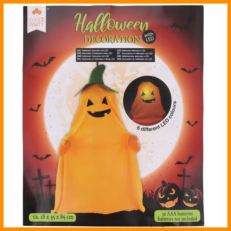 DUCH DEKORACJA NA HALLOWEN PODŚWIETLANY LED 85cm