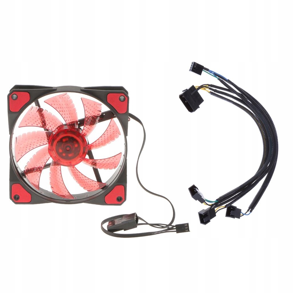 Computer Cooling Fan red + 1 Splitter Power
