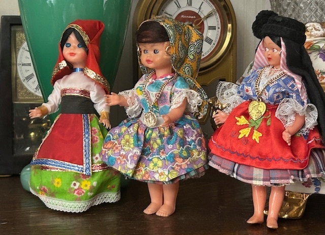 LALKA KOLEKCJONERSKA TRADYCJONALNA FOLK LUDOWA PORTUGALIA FATIMA - 3 SZT