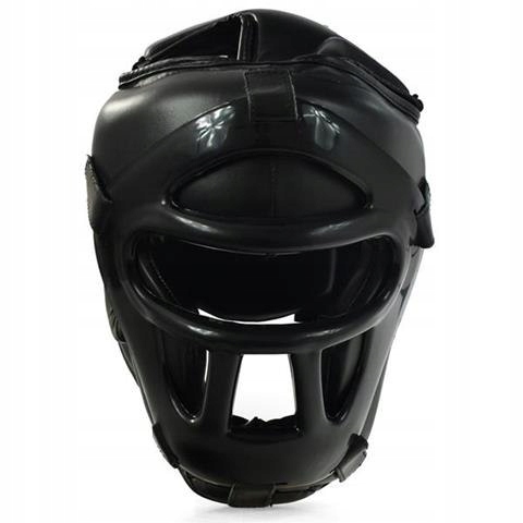 ND05_K4500-SR Kask bokserski z kratą czarny PROFIG