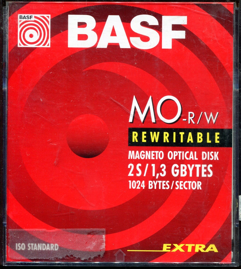 MO disk 1.2GB Basf, Magneto Optical Disk 5.25