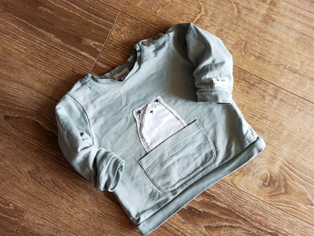 KappAhl newbie bluza miś 74/80