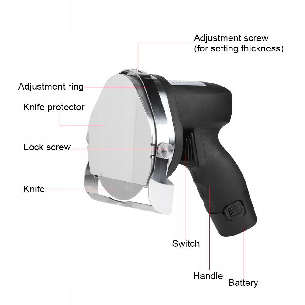 kompaktowy praktyczny elektryczny nóż do kebaba