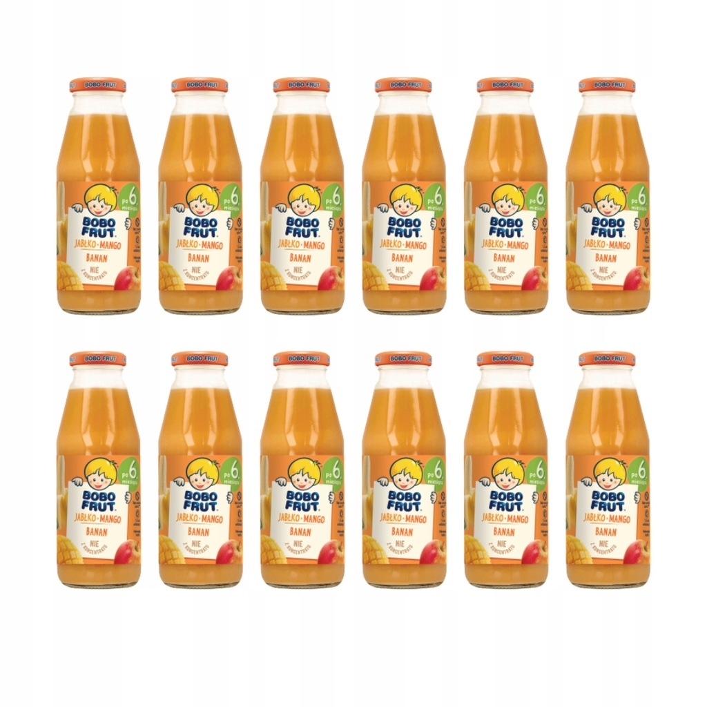 Bobo Frut Nektar owocowy jabłko mango banan po 6. miesiącu 300 ml x12