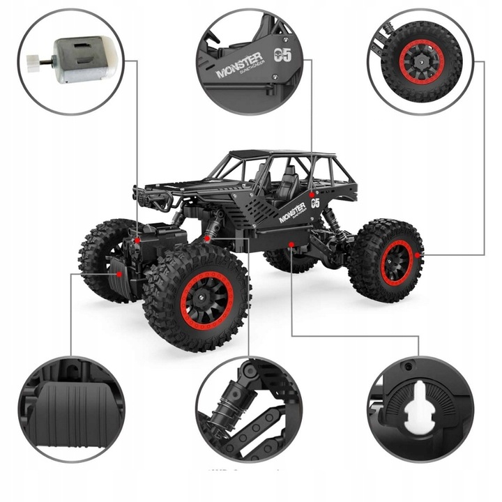 Купить RC CAR 4X4 БОЛЬШАЯ МОЩНАЯ МАШИНА С ДИСТАНЦИОННЫМ УПРАВЛЕНИЕМ: отзывы, фото, характеристики в интерне-магазине Aredi.ru