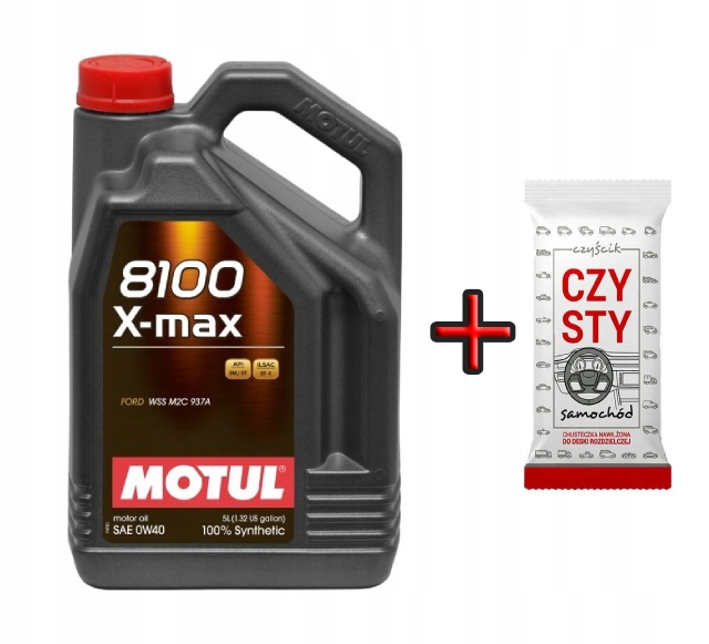 Olej MOTUL 8100 X-max 0w40 0-w40 + CZYSTY