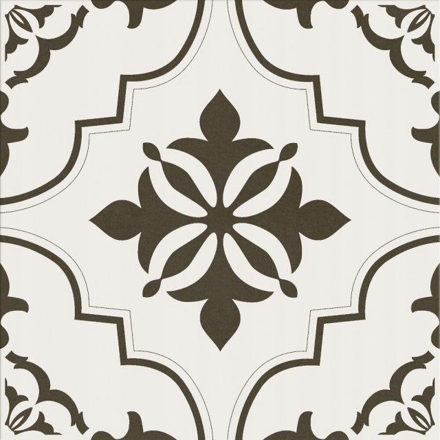 PŁYTKI GRES LOVELY PATCHWORK biały czarny 30x30