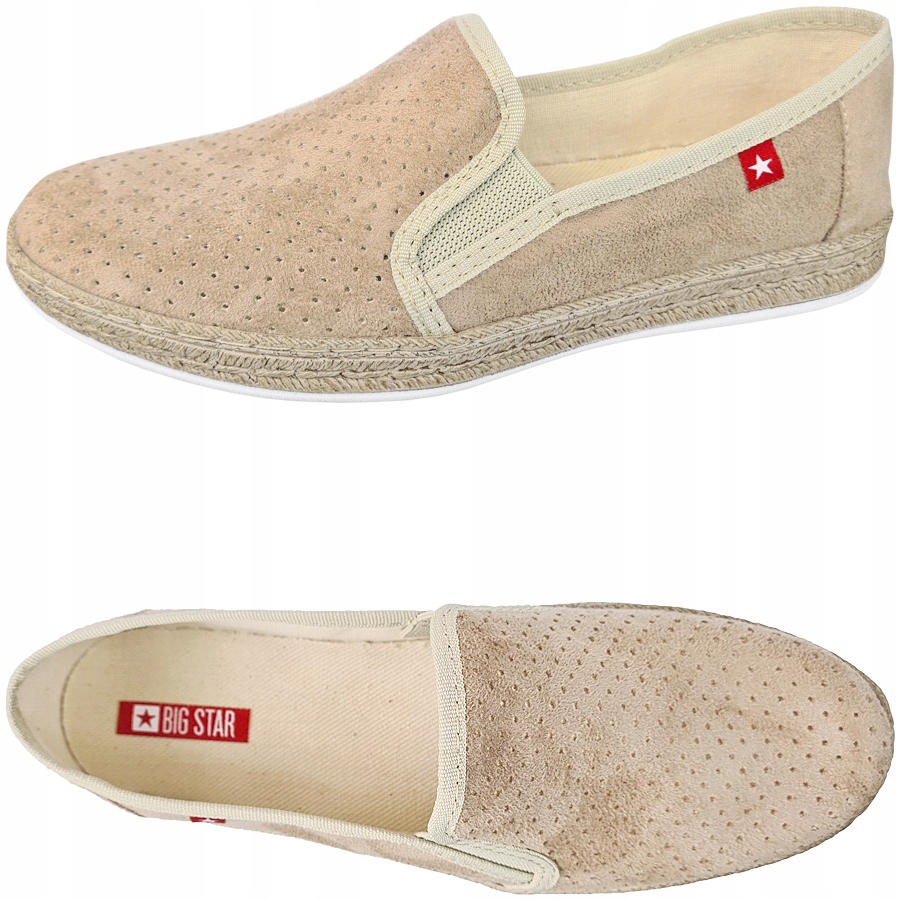 Espadryle damskie Big Star beżowe tenisókiw trampki FF276035 41