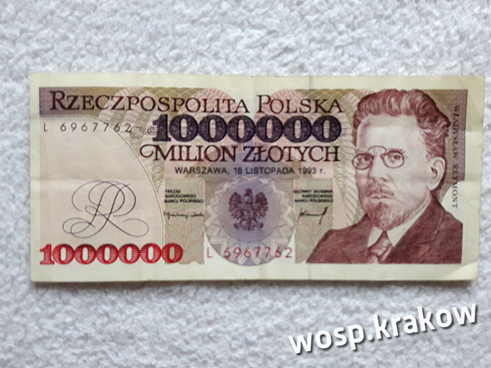 1 MILION Złotych - banknot