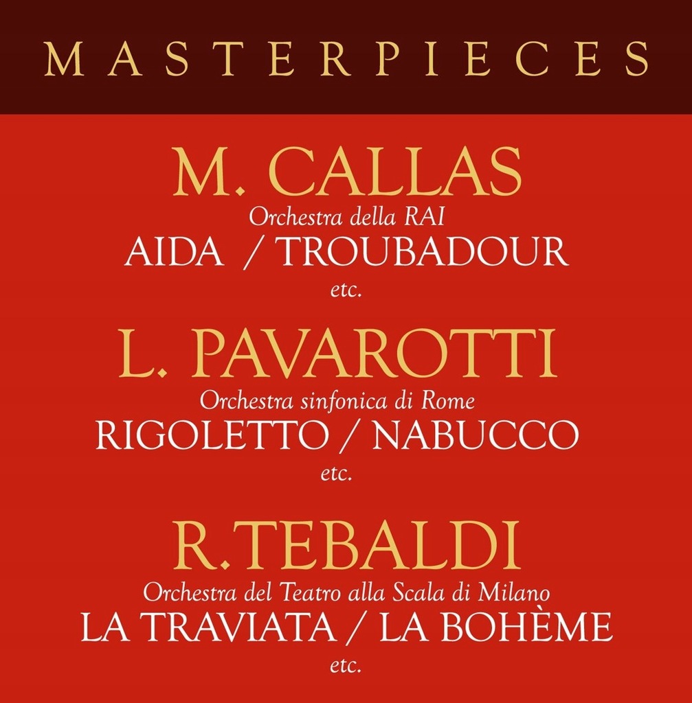 Zyx Musik Masterpieces with Pavarotti,Callas