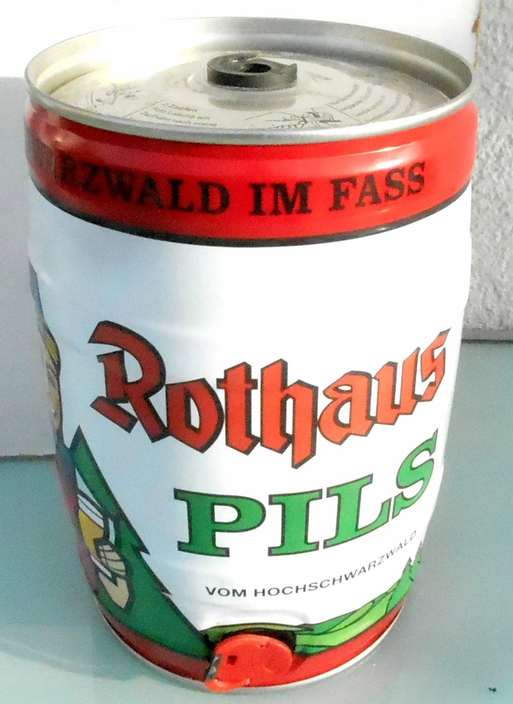 Puszka 5 l po piwie Rothaus Pils Schwarzwald Im Fass