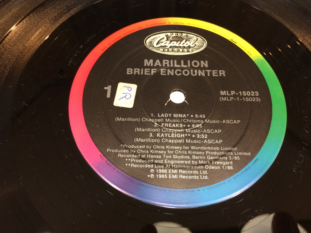 Marillion Brief Encounter //US.86r.NM Mini LP 546 7524890026