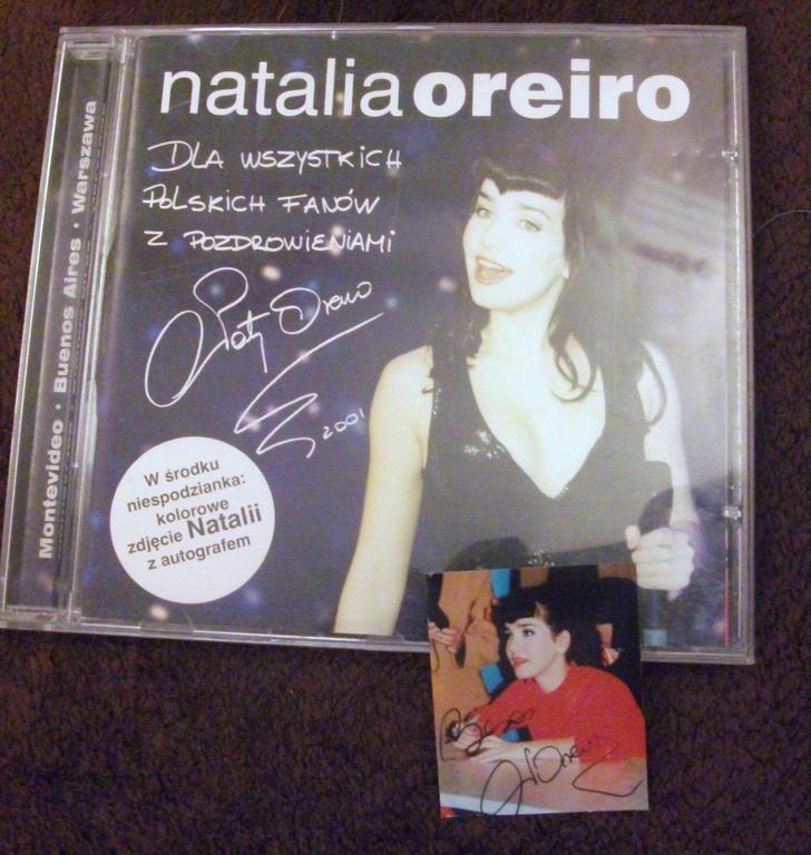 płyta CD NATALIA OREIRO + zdjęcie z autografem